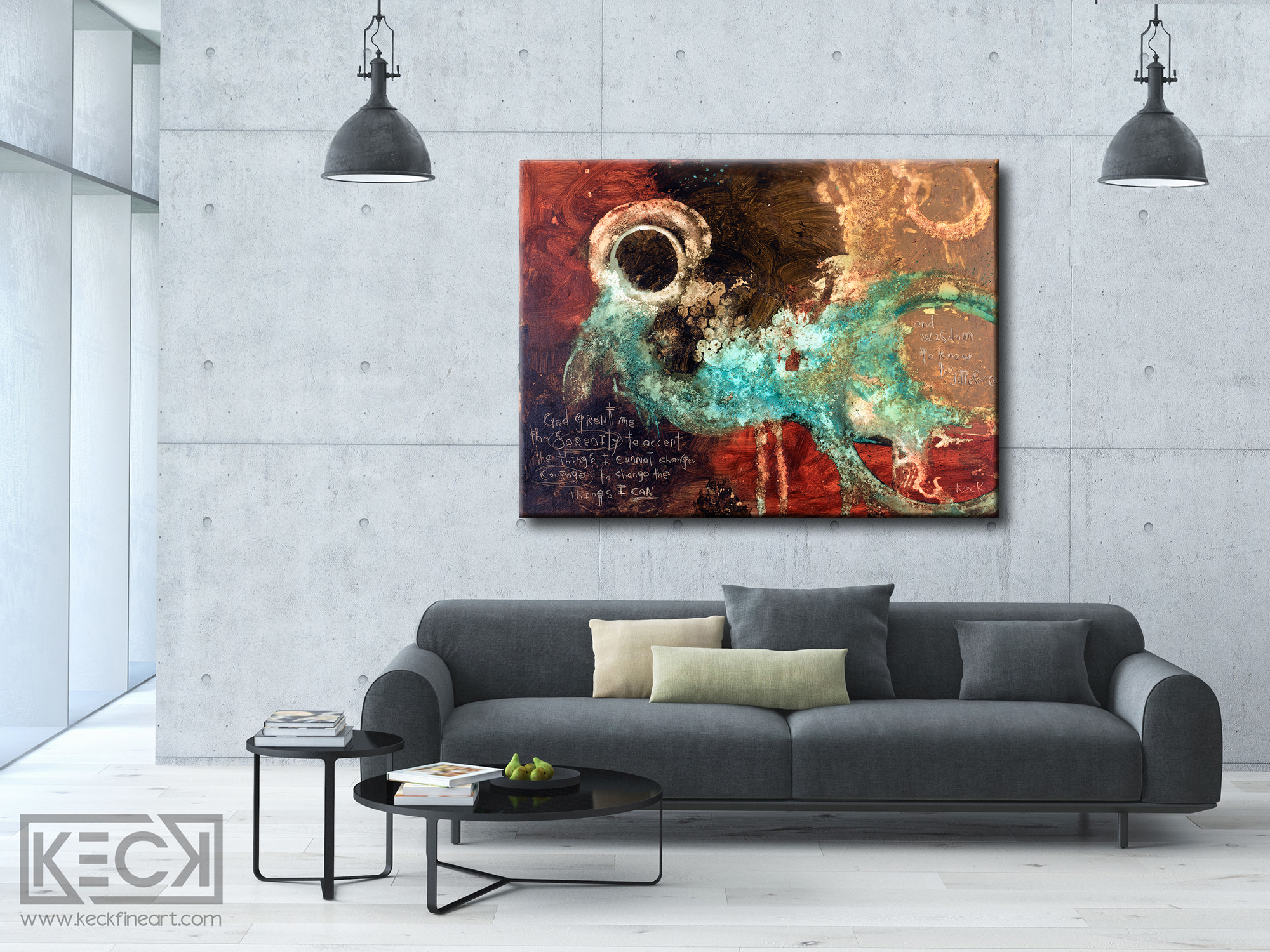 Abstract scripture art. Abstract Cross Art.  Abstract prayer paintings.  Michel Keck famous scripture and cross art prints. 