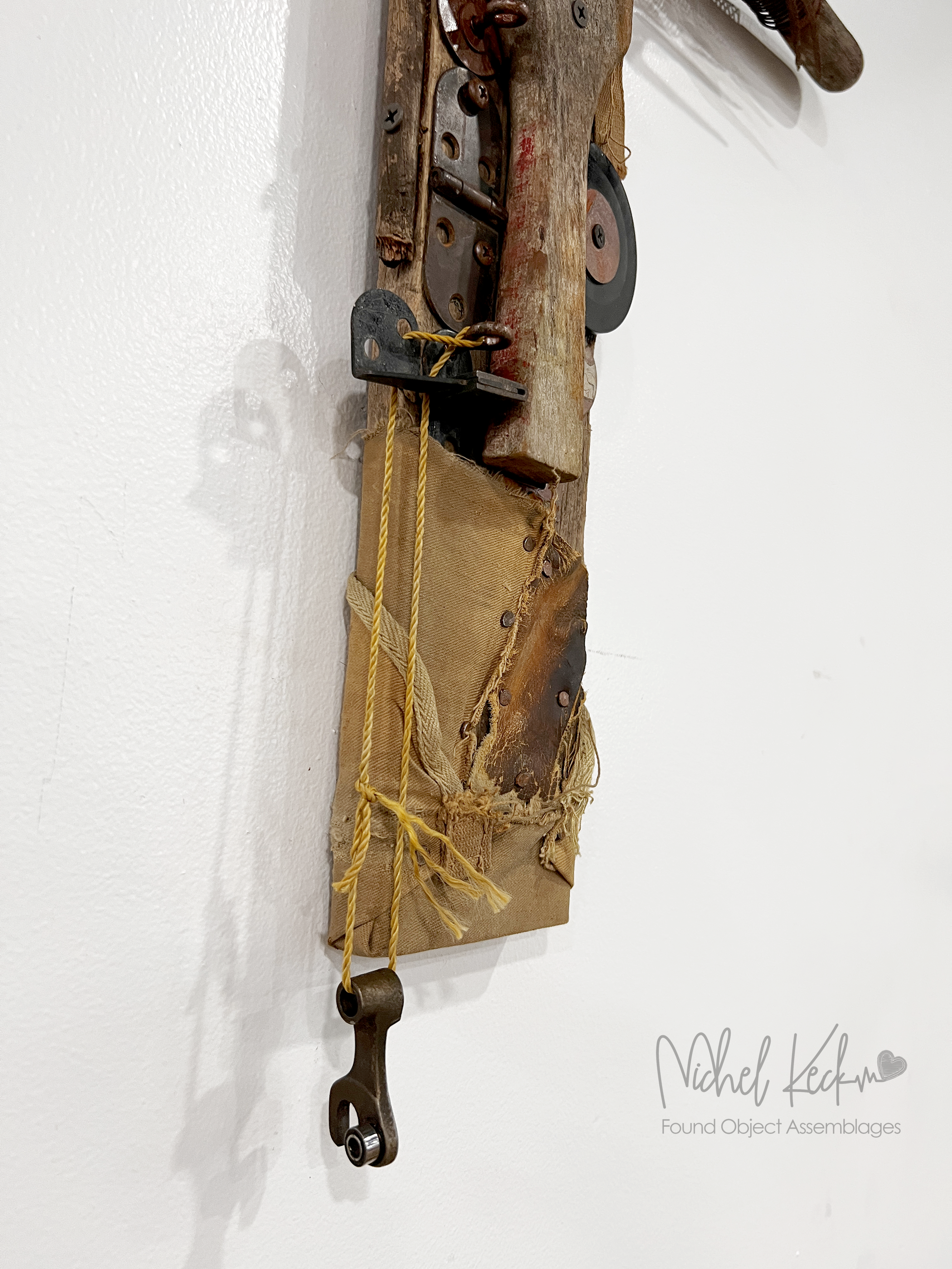 One of a Kind CROSS ART ASSEMBLAGES created by mixed media artist Michel Keck.  Crosses made from recycled and reclaimed found objects. 