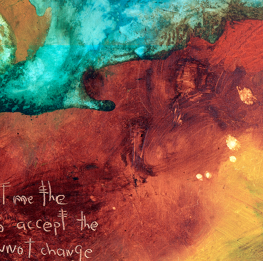Scripture, prayer and cross art prints by michel Keck.  Serenity prayer abstract art prints.
