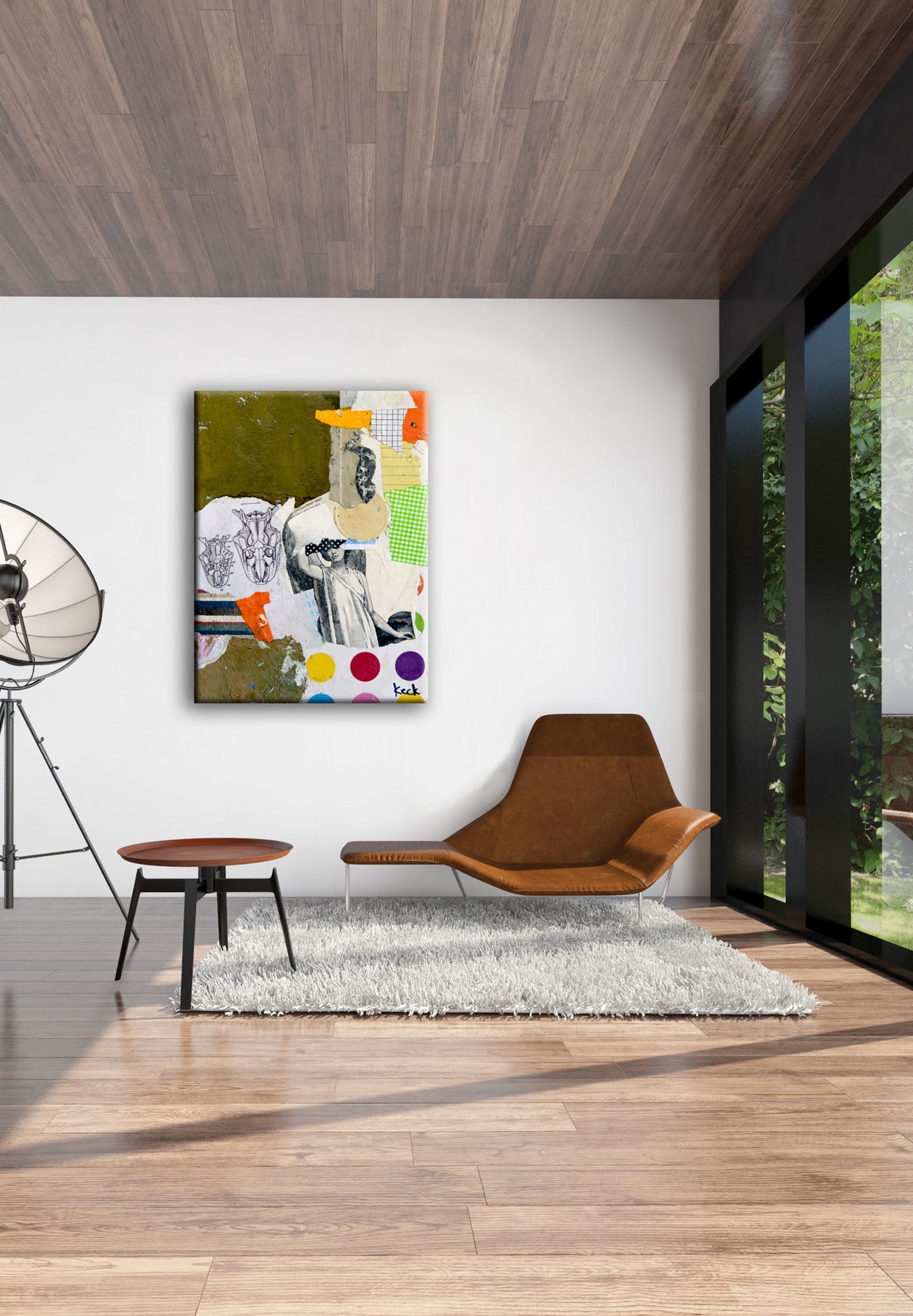 Collage Art Print<br>on Canvas<br> Into Your Eyes