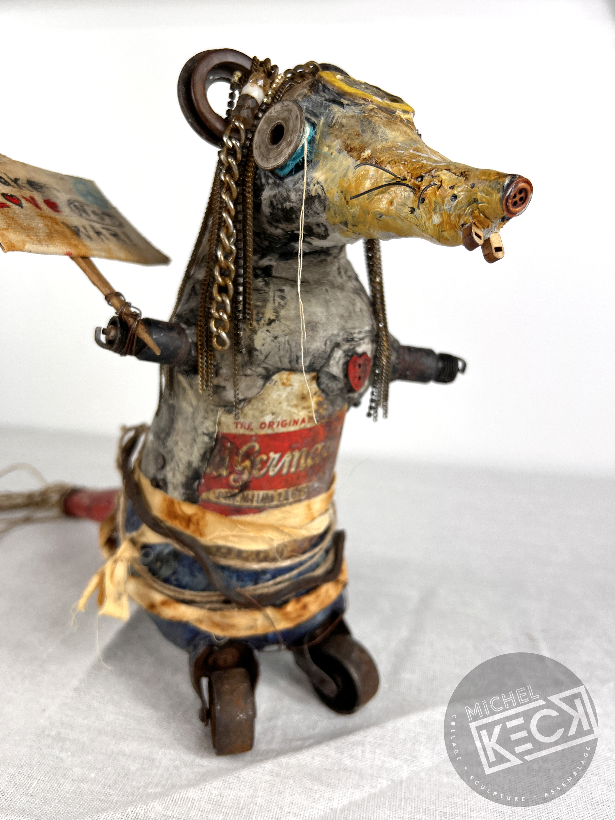 Beer Can Rat Sculpture <br> Make Love Not War