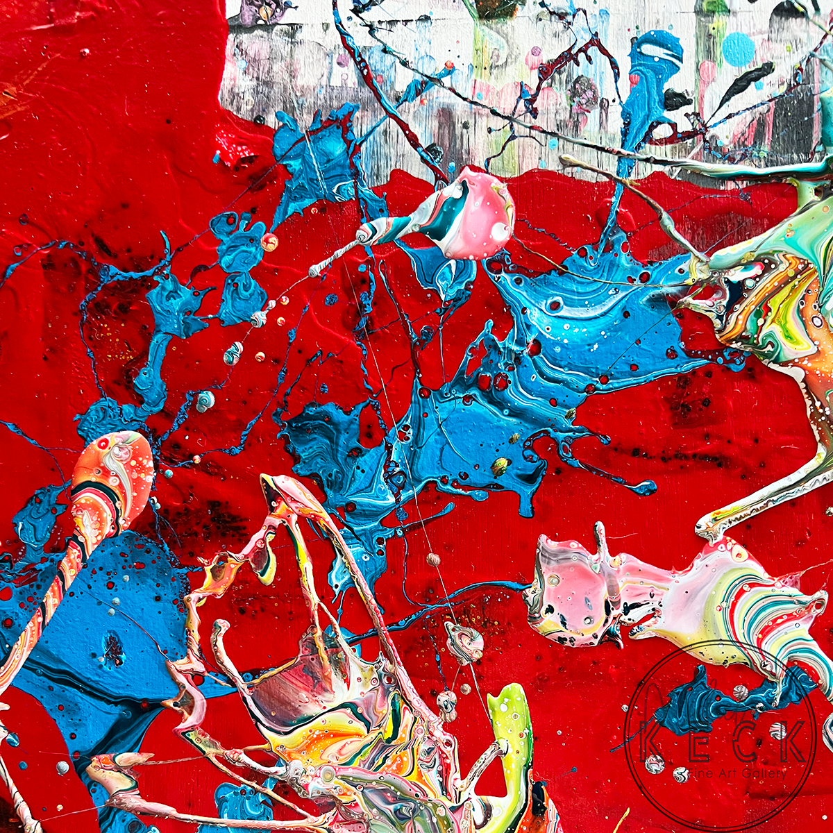 Big and BOLD abstract fluid art by Michel Keck.