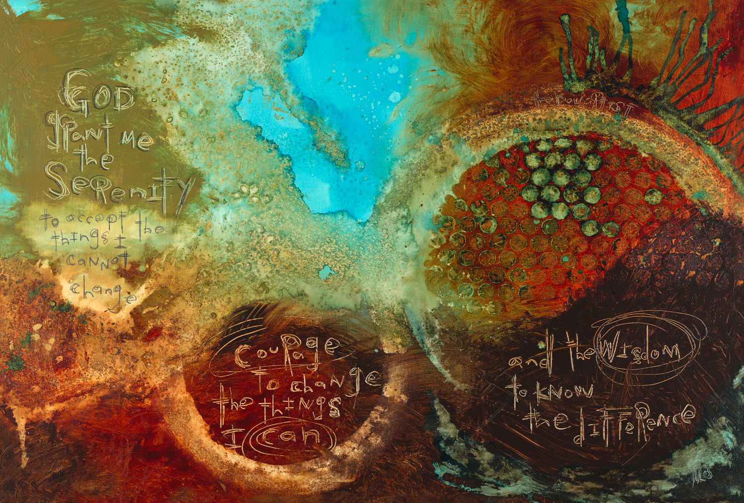 Serenity prayer art.  serenity prayer paintings and art prints on canvas.
