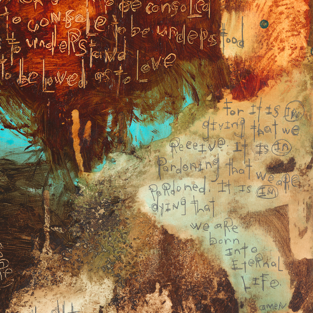 scripture and prayer abstract art prints - paintings
