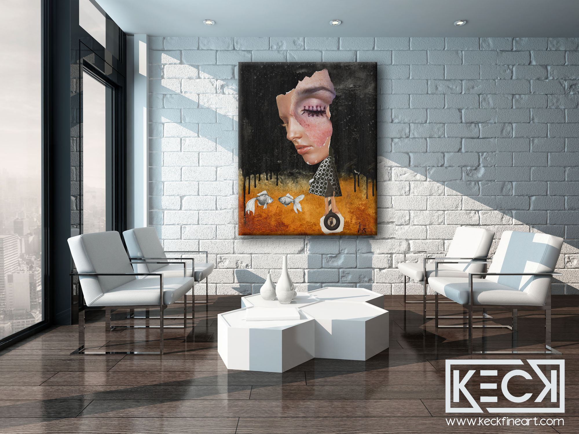 LARGE MIXED MEDIA COLLAGE ART: Oversized Collage and Mixed Media Art Prints