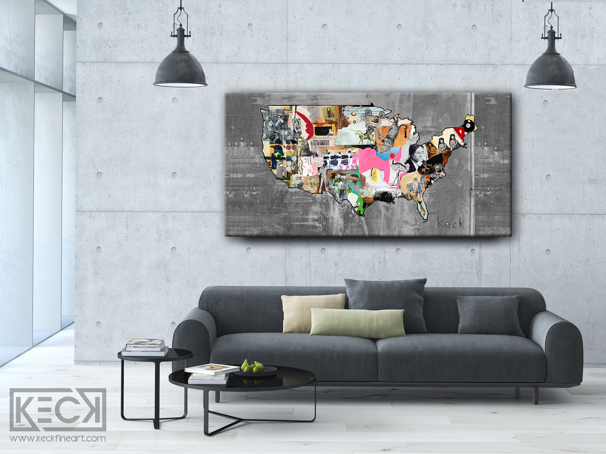 ABSTRACT CANVAS ART PRINTS BY MICHEL KECK