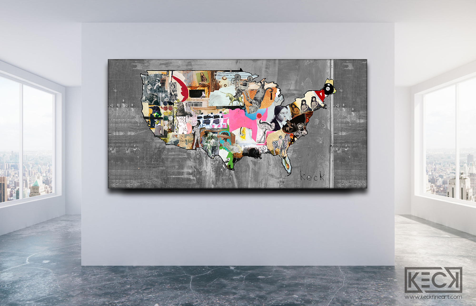 LARGE MIXED MEDIA COLLAGE ART: Oversized Collage and Mixed Media Art Prints
