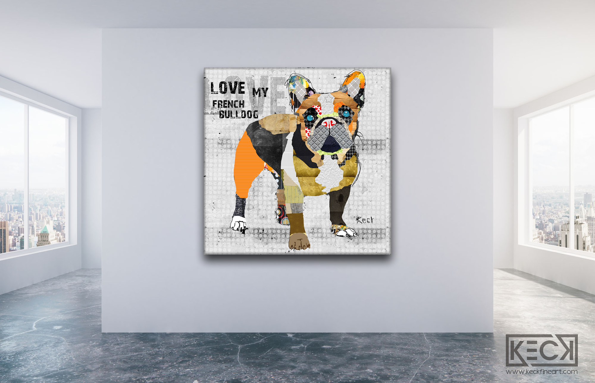 FRENCHIE ART | French Bulldog Artwork | Modern & Colorful French Bulldog Art Prints by Michel Keck