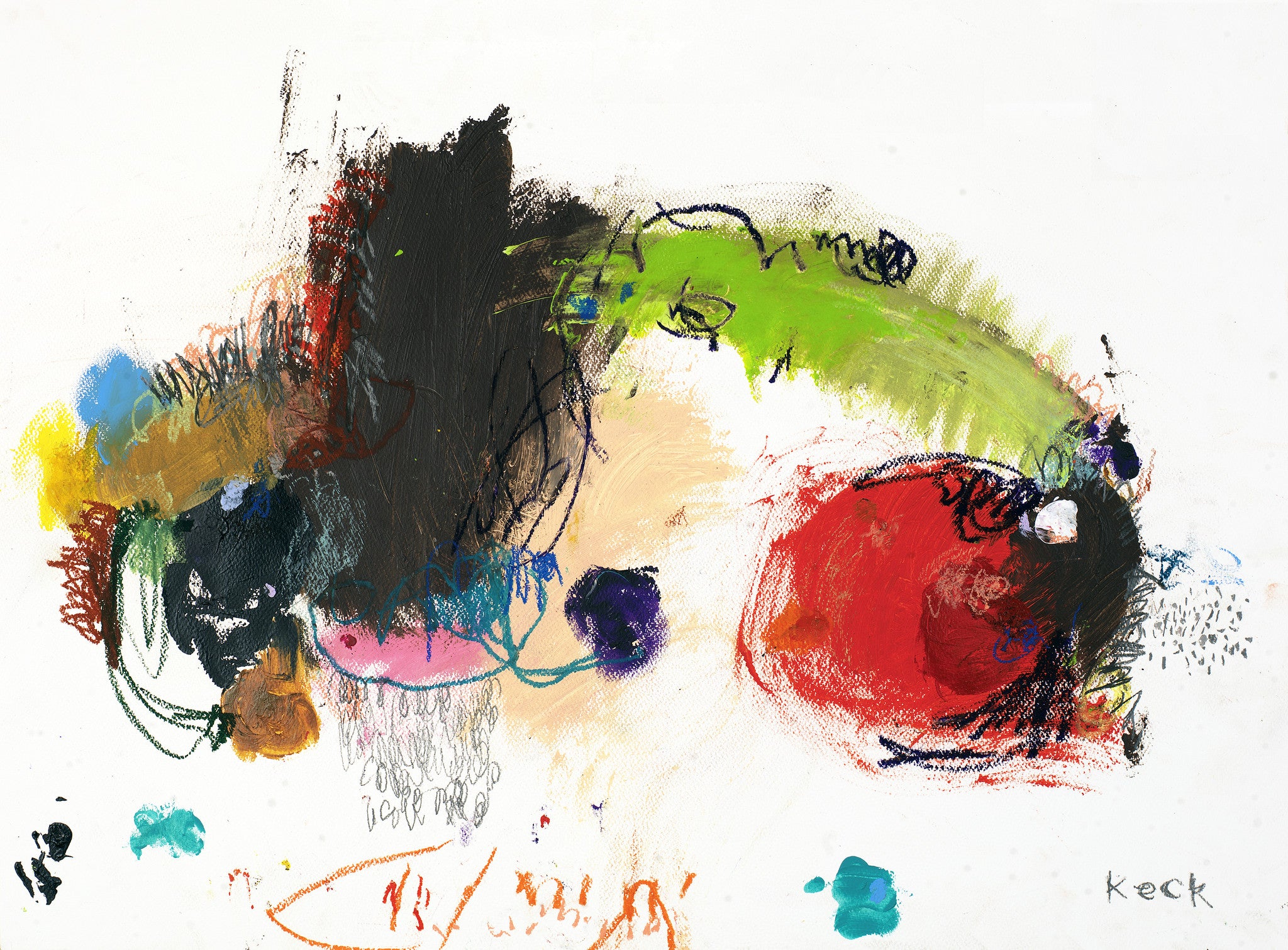 The Boldly Colorful Negative Space Abstract Art of Michel Keck.  Art full of COLOR for any decor.