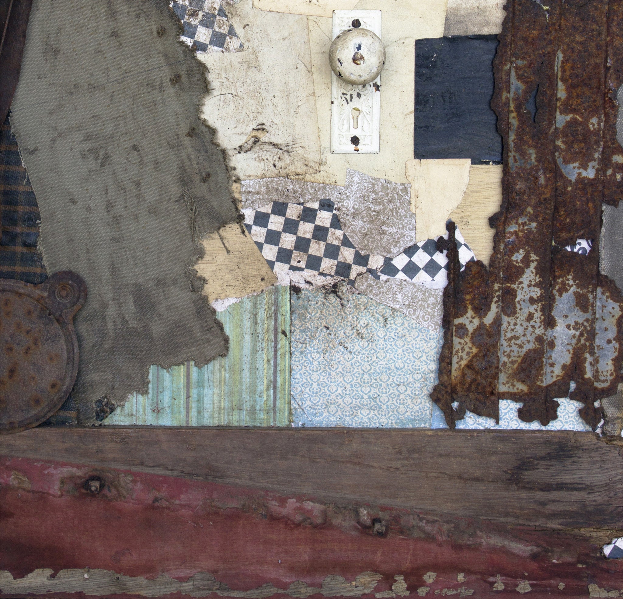 Gallery of Original Found Object Art Assemblages - abstract wall art assemblages constructed from found objects. 