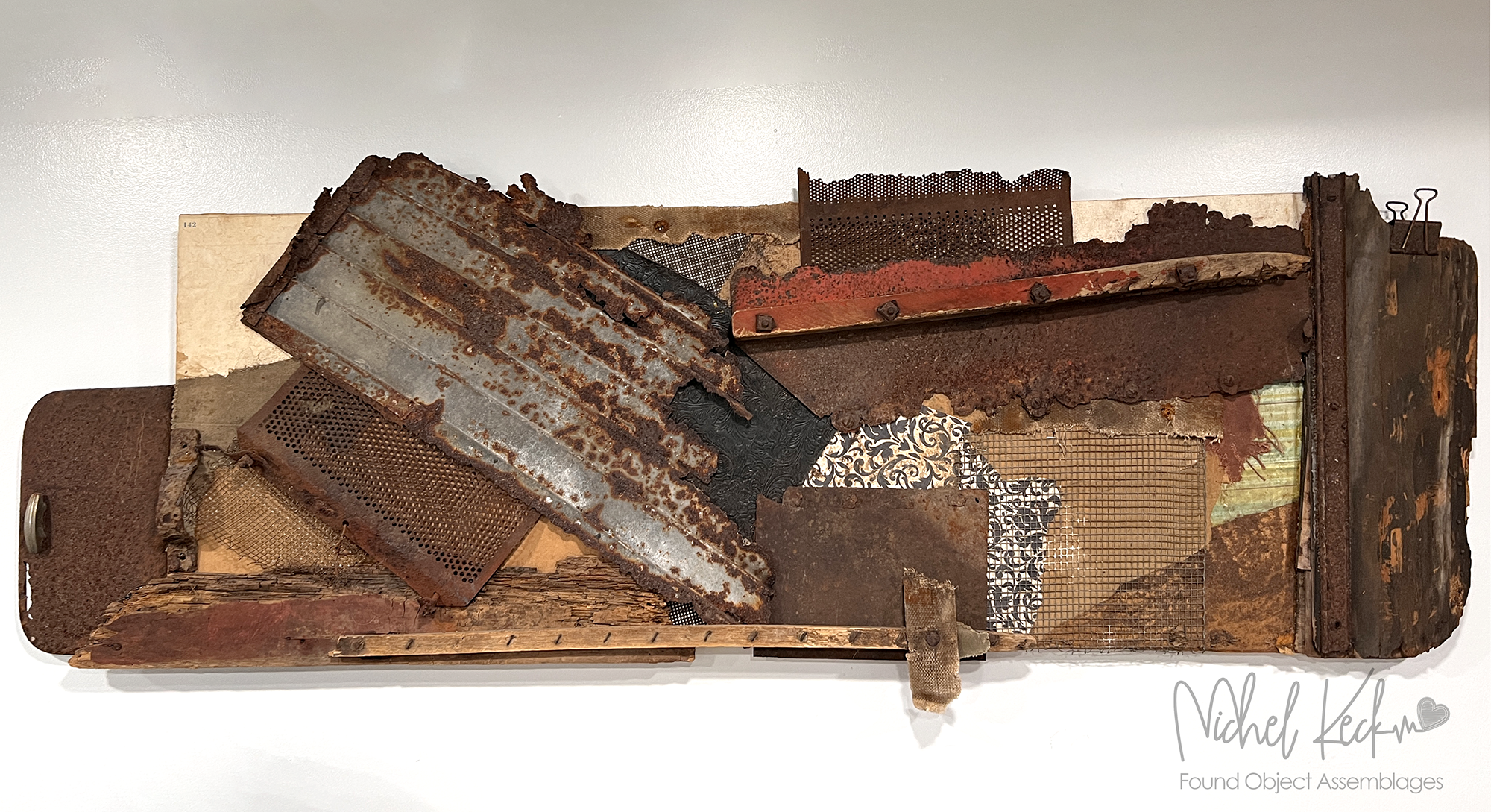 Found Object Wall Art Assemblage Sculptures