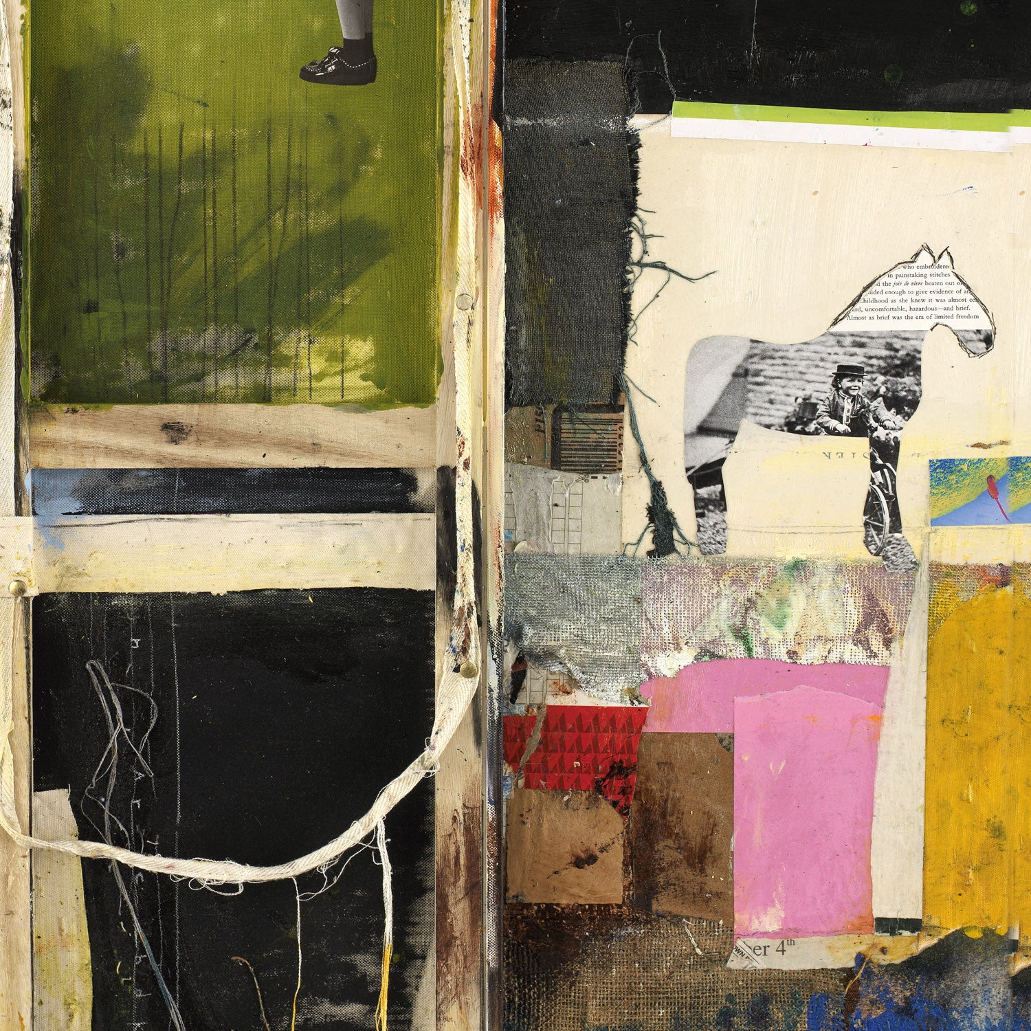 Original Mixed Media Painting<br> on Canvas in Floating Frame<br>Title: Hard Knock Life