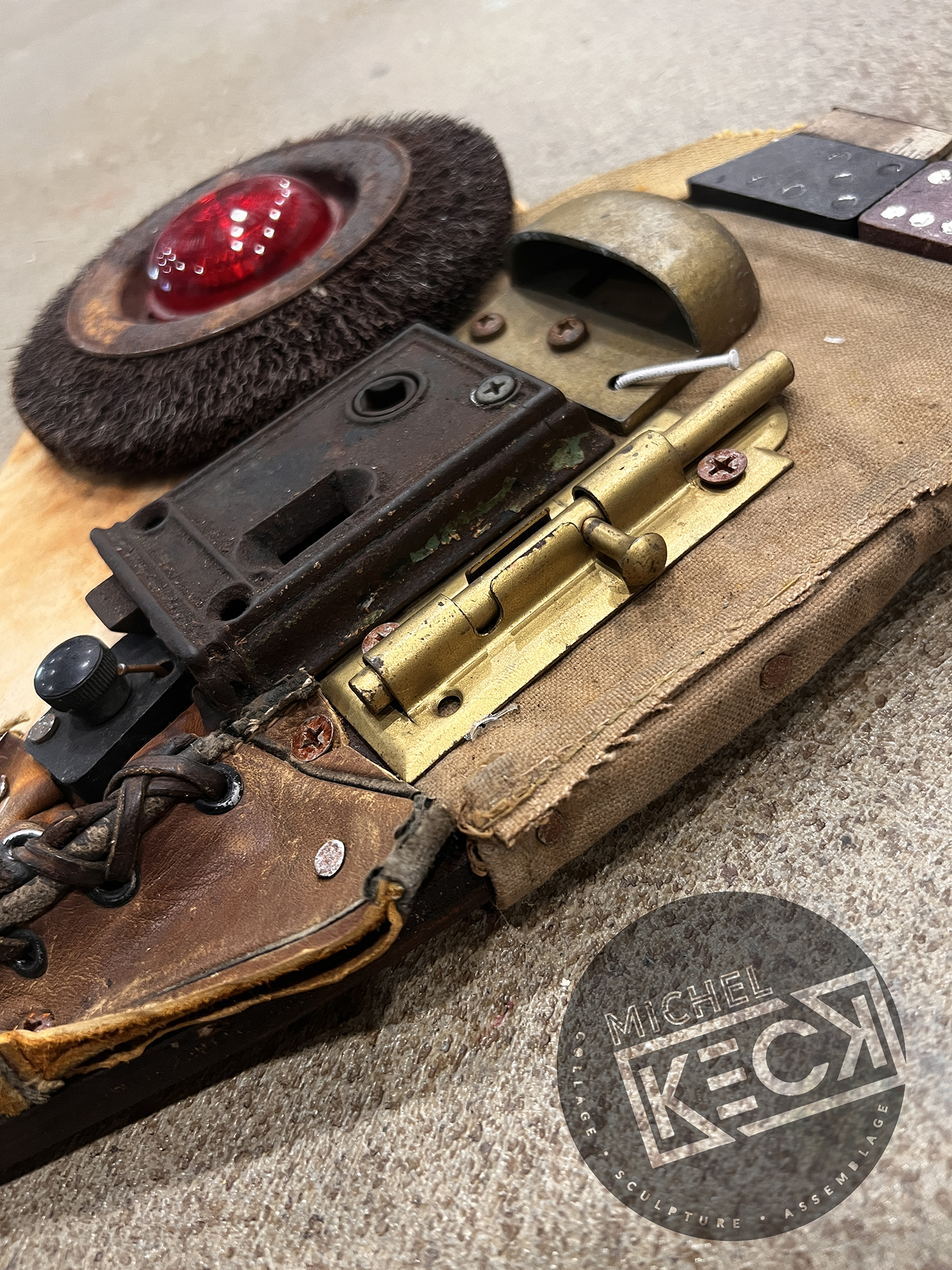 recycled heart assemblage