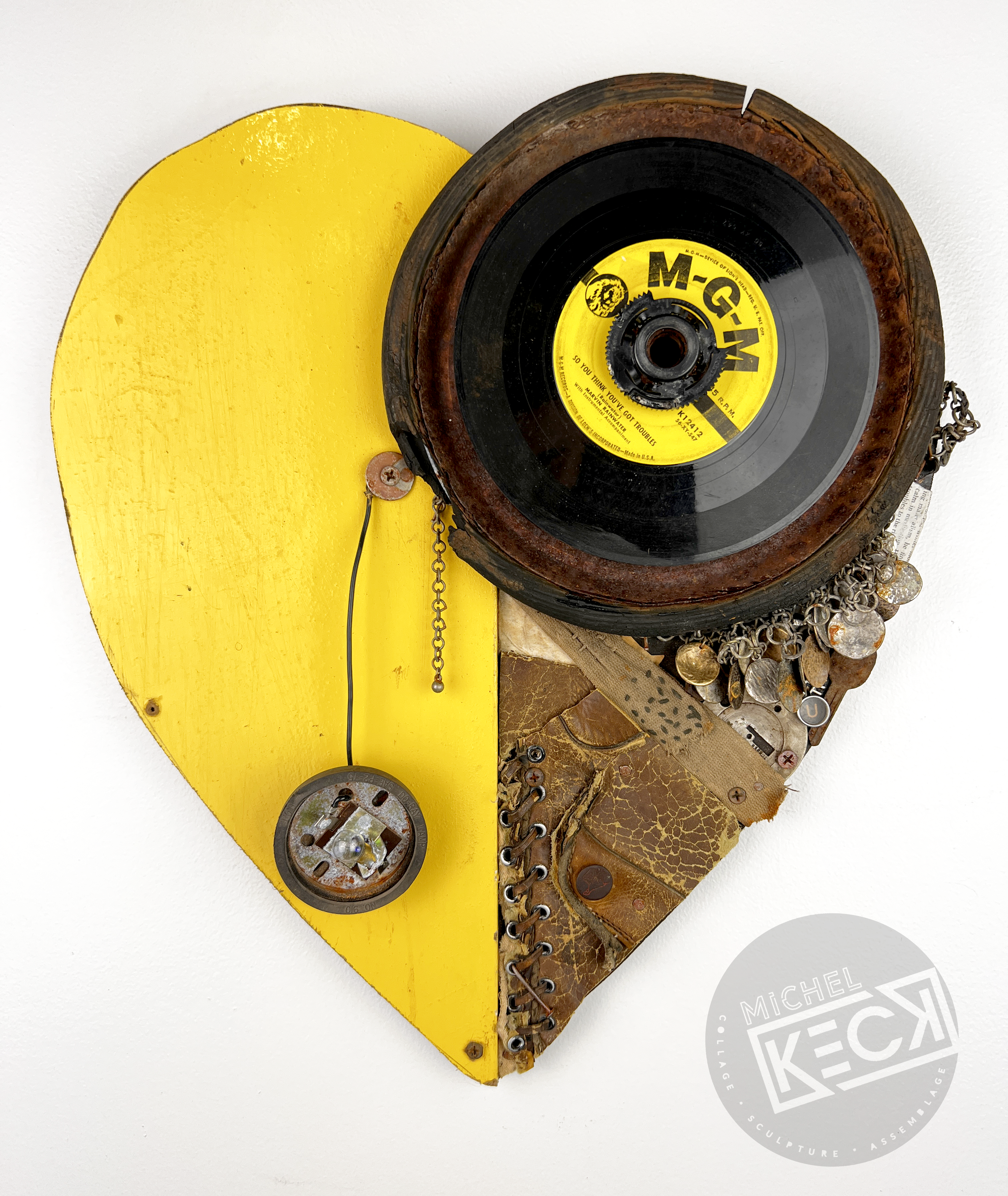 Found Object Heart Wall Sculptures. HEART ART | wooden found object heart art assemblages for your wall.  3d wall heart art.