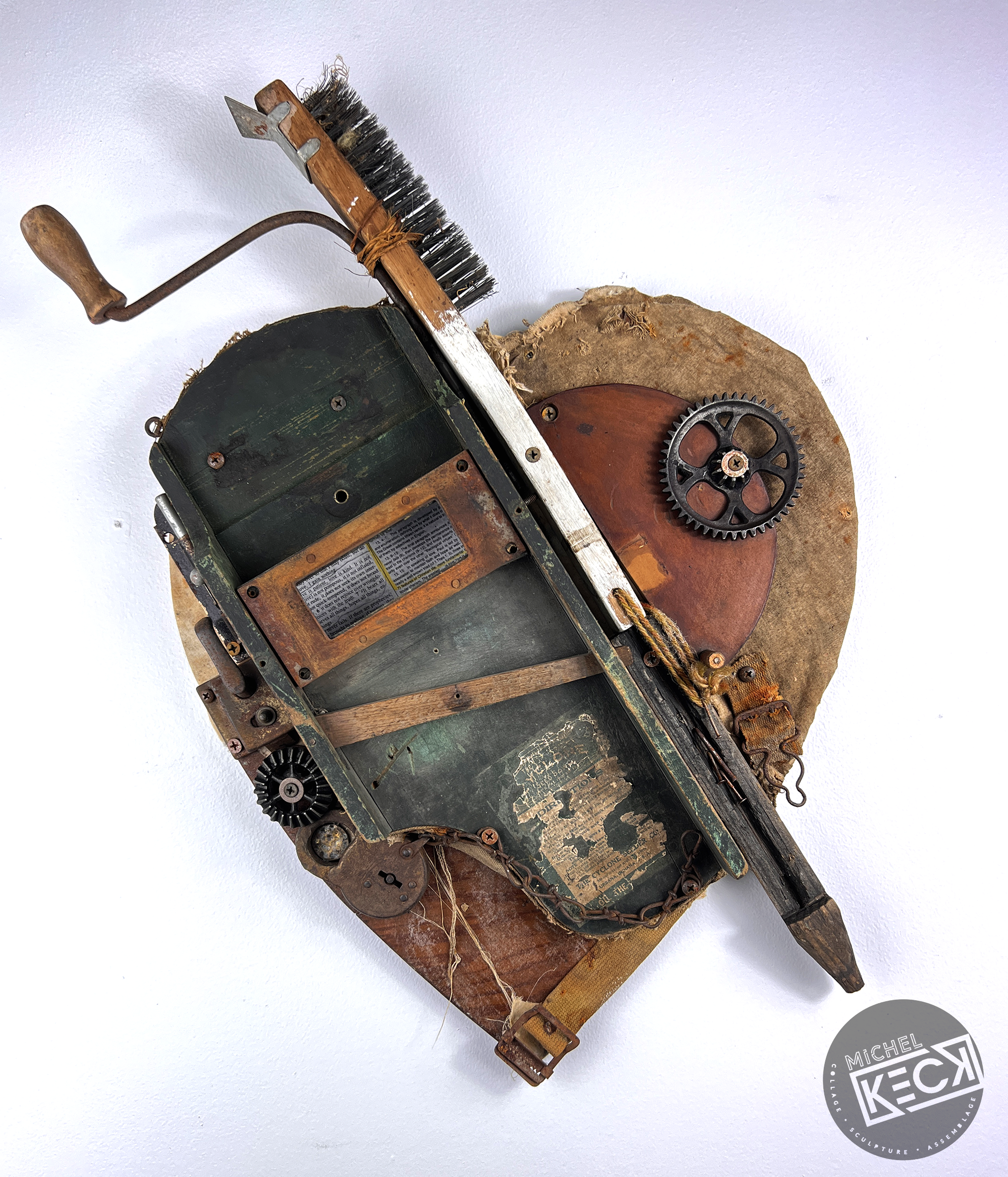 HEART ART: Found Object Heart Art Assemblage