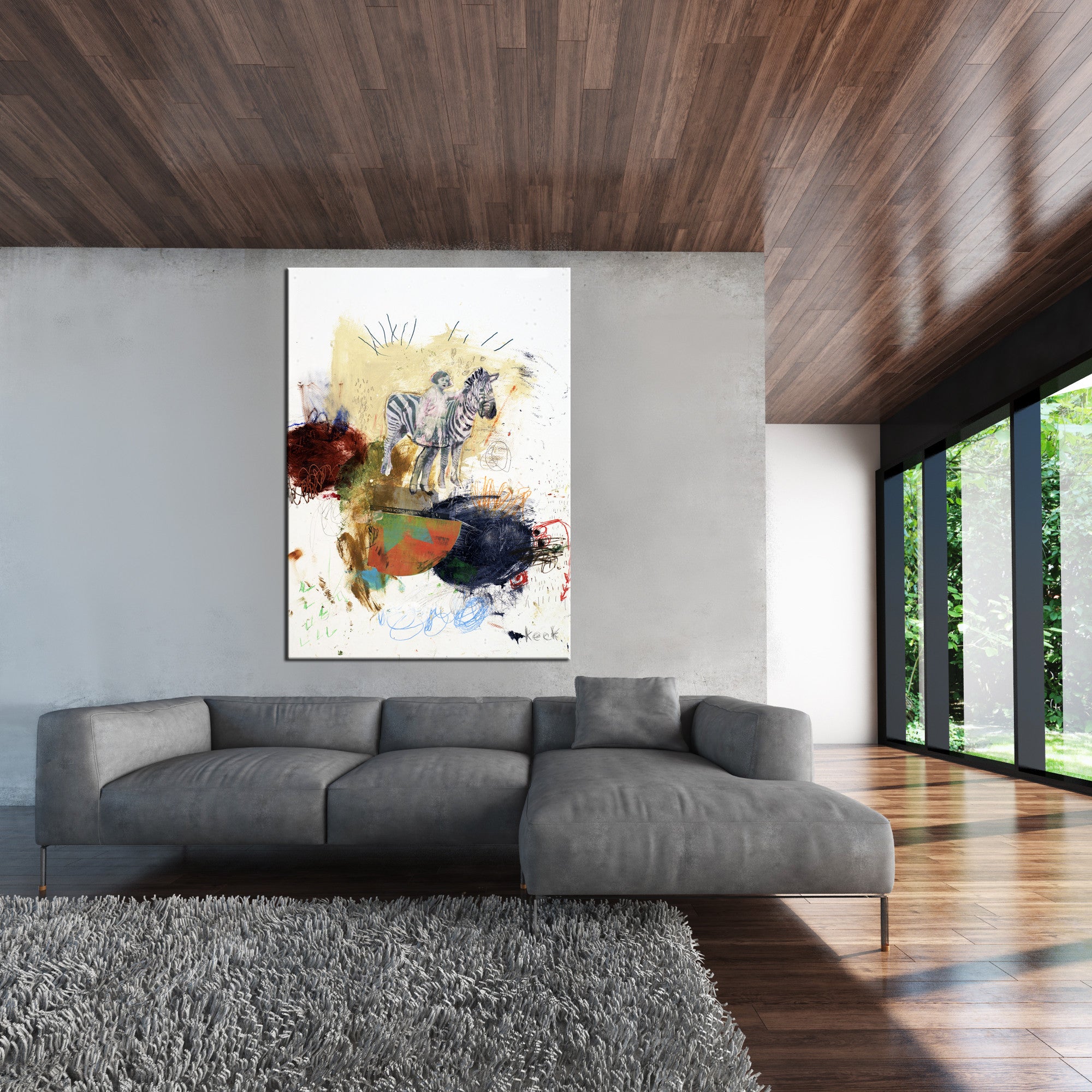 MIXED MEDIA ART Canvas Print of It May Go Right, But It May Go Wrong #081215