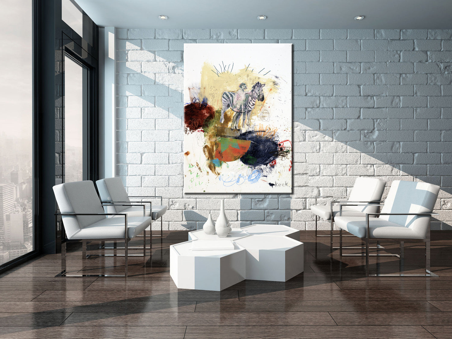 MIXED MEDIA ART Canvas Print of It May Go Right, But It May Go Wrong #081215