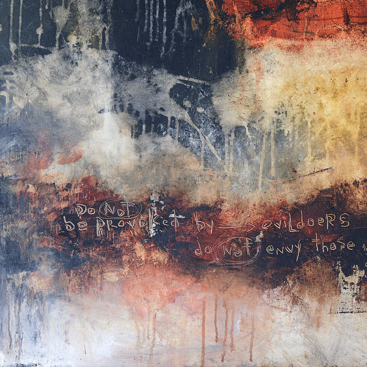 Abstract scripture art print of Psalm37