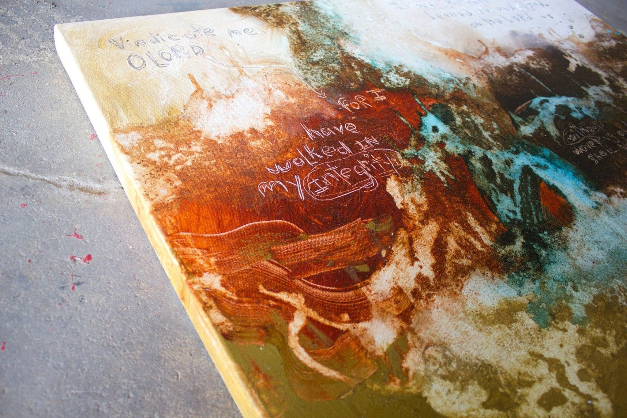 Abstract Scripture Art<br> Canvas Print <br>Psalm 26:1