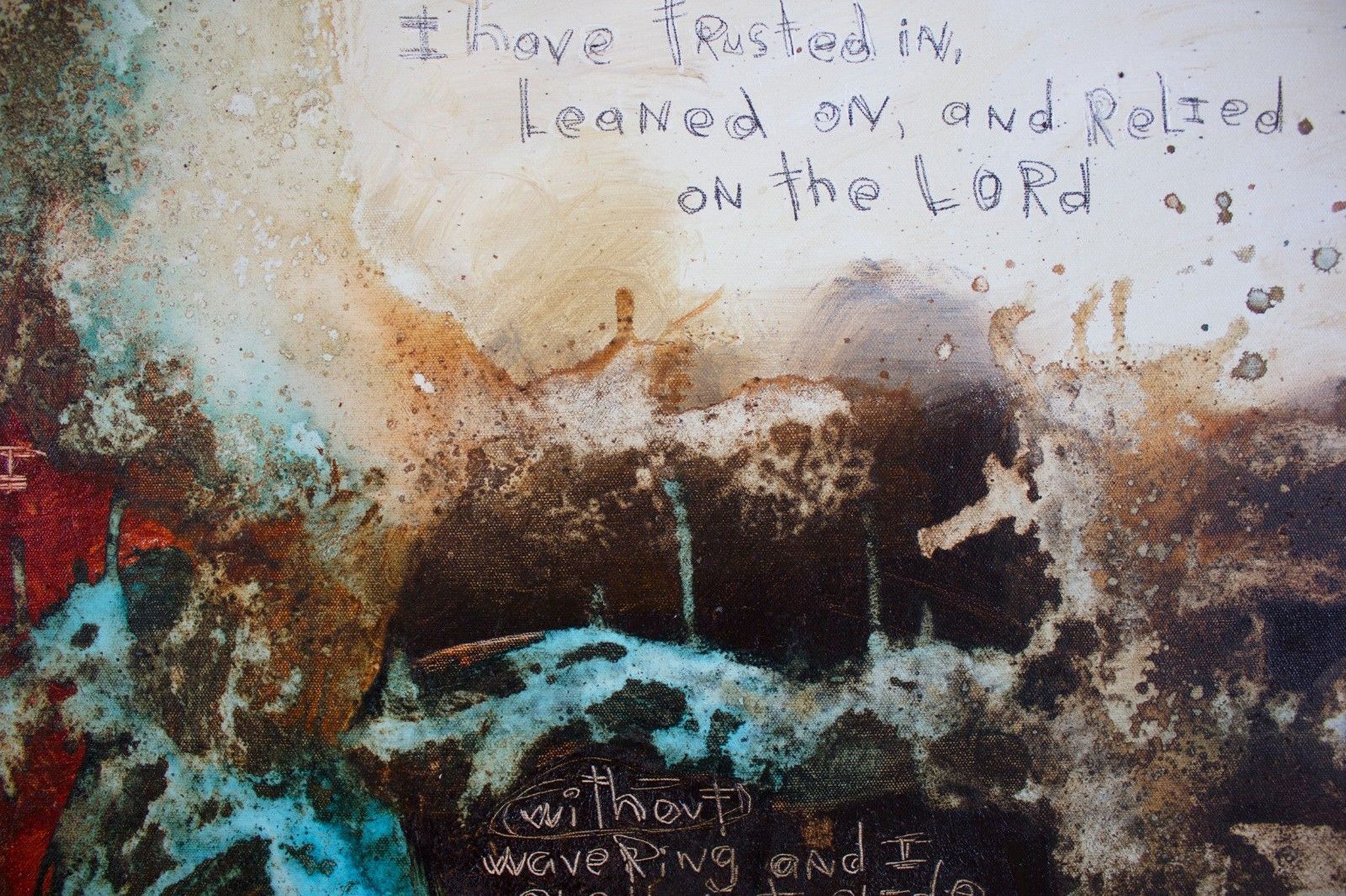 Abstract Scripture Art<br> Canvas Print <br>Psalm 26:1