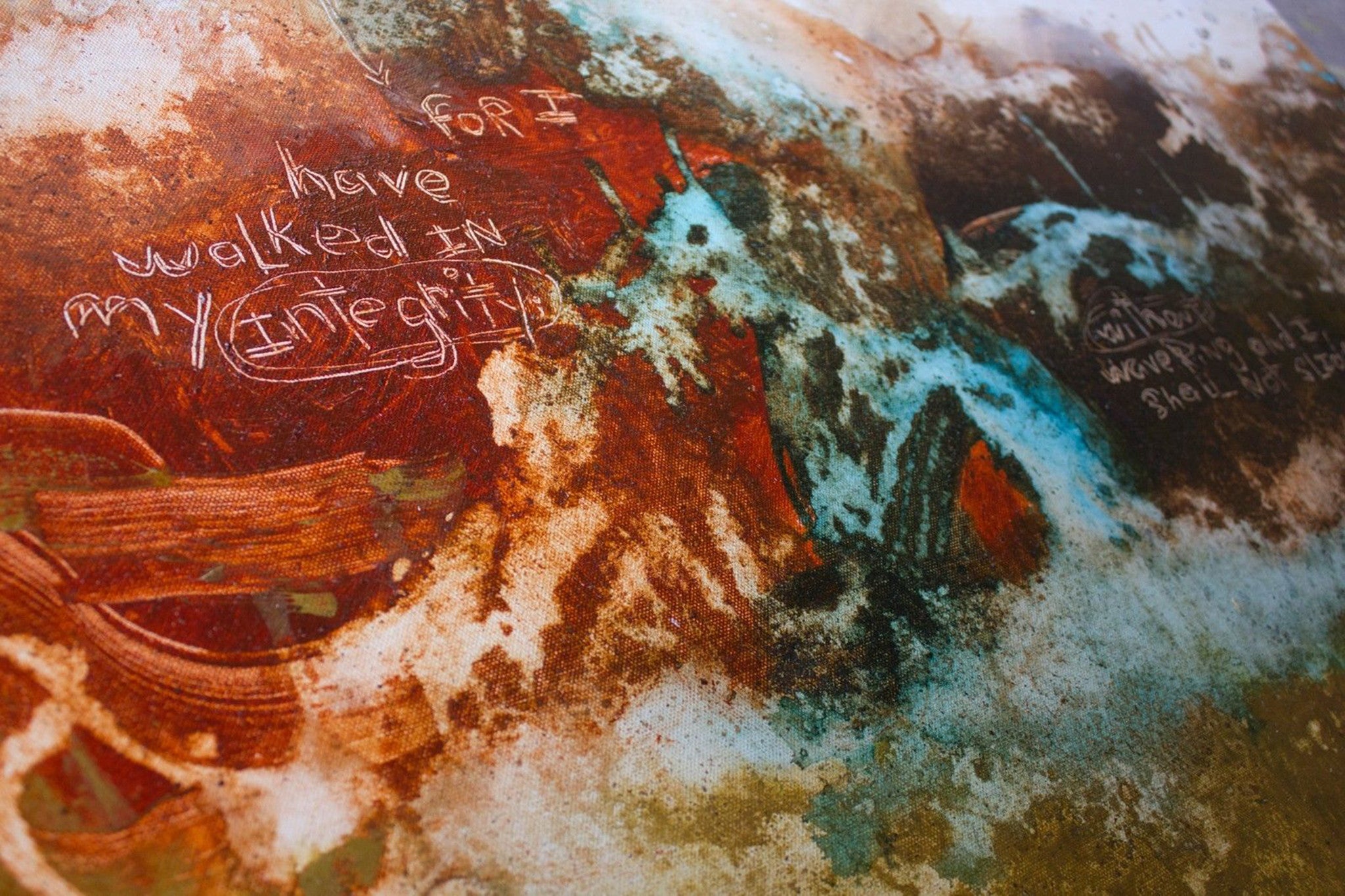 Abstract Scripture Art<br> Canvas Print <br>Psalm 26:1