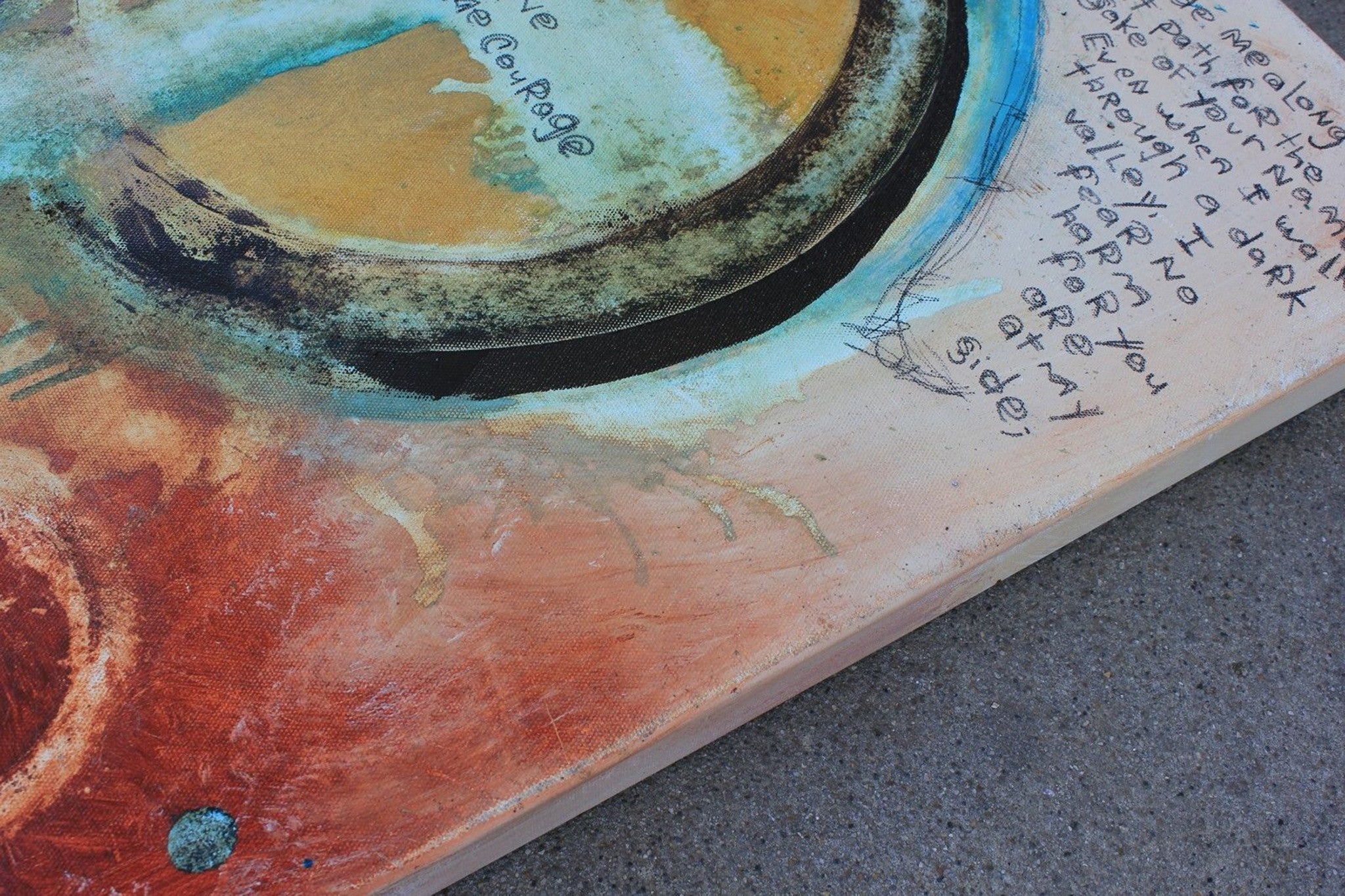 Raw and organic abstract art cross paintings and prints.