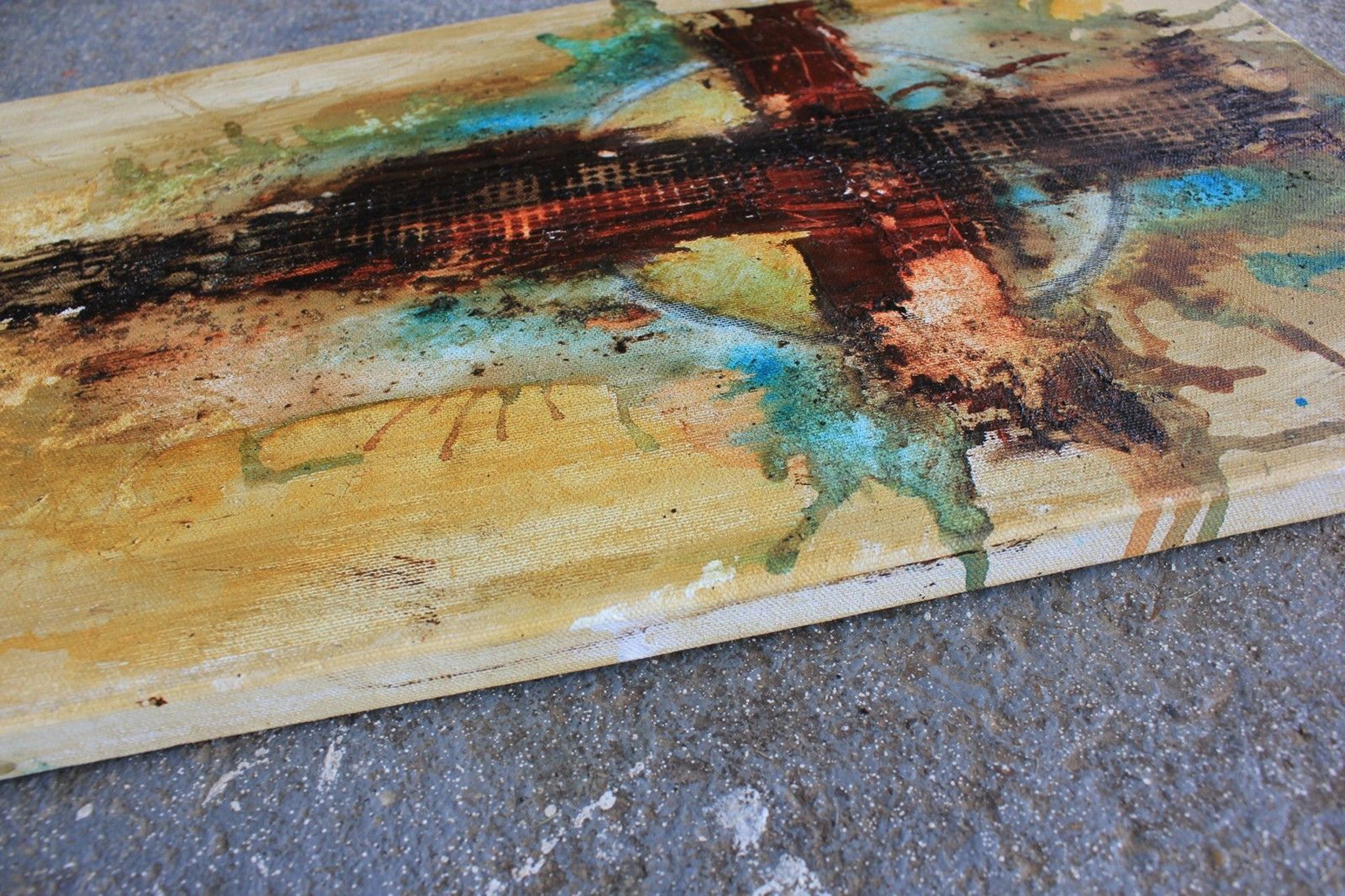 Organic Abstract Cross<br> Canvas Art Print