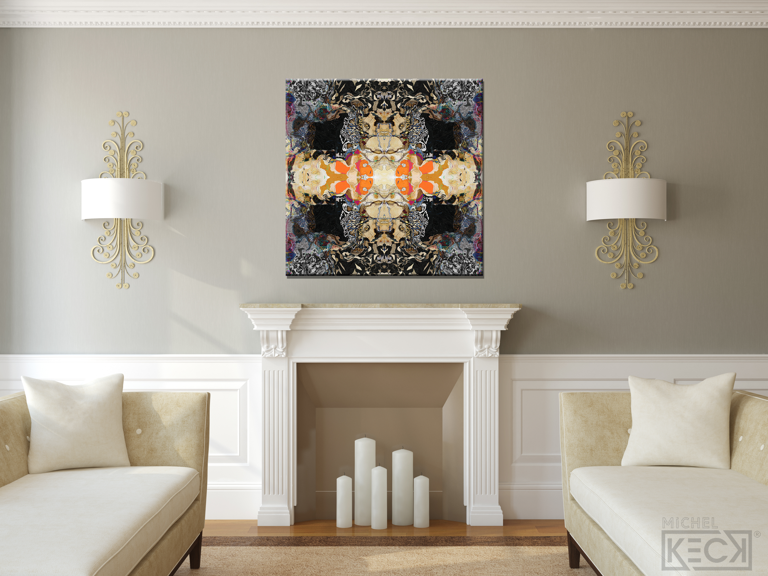 #DCRS1-50 <br> Echo Collection  <br> Abstract Art Canvas Print