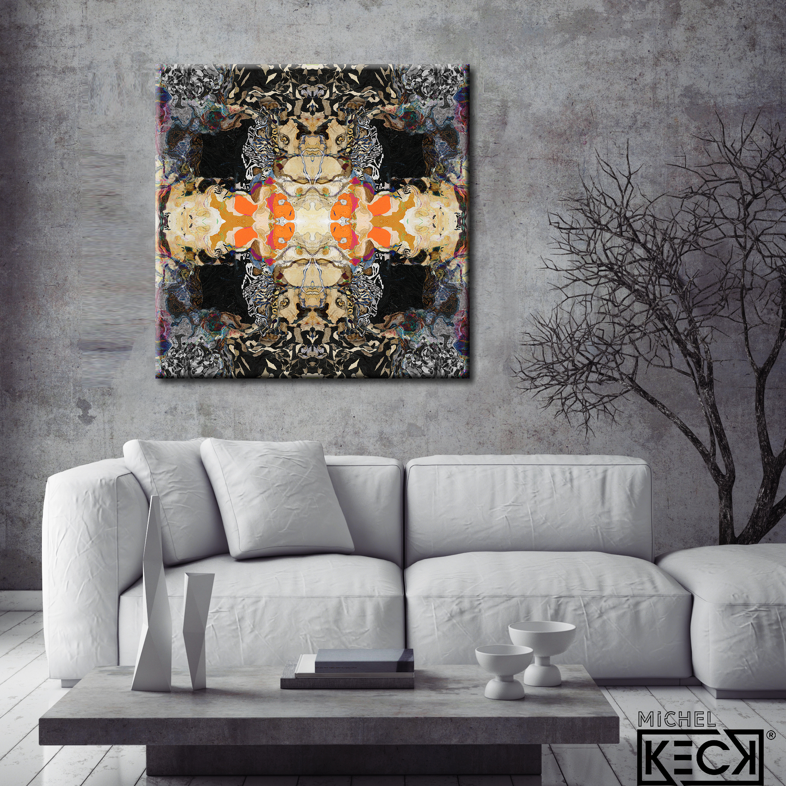 #DCRS1-50 <br> Echo Collection  <br> Abstract Art Canvas Print