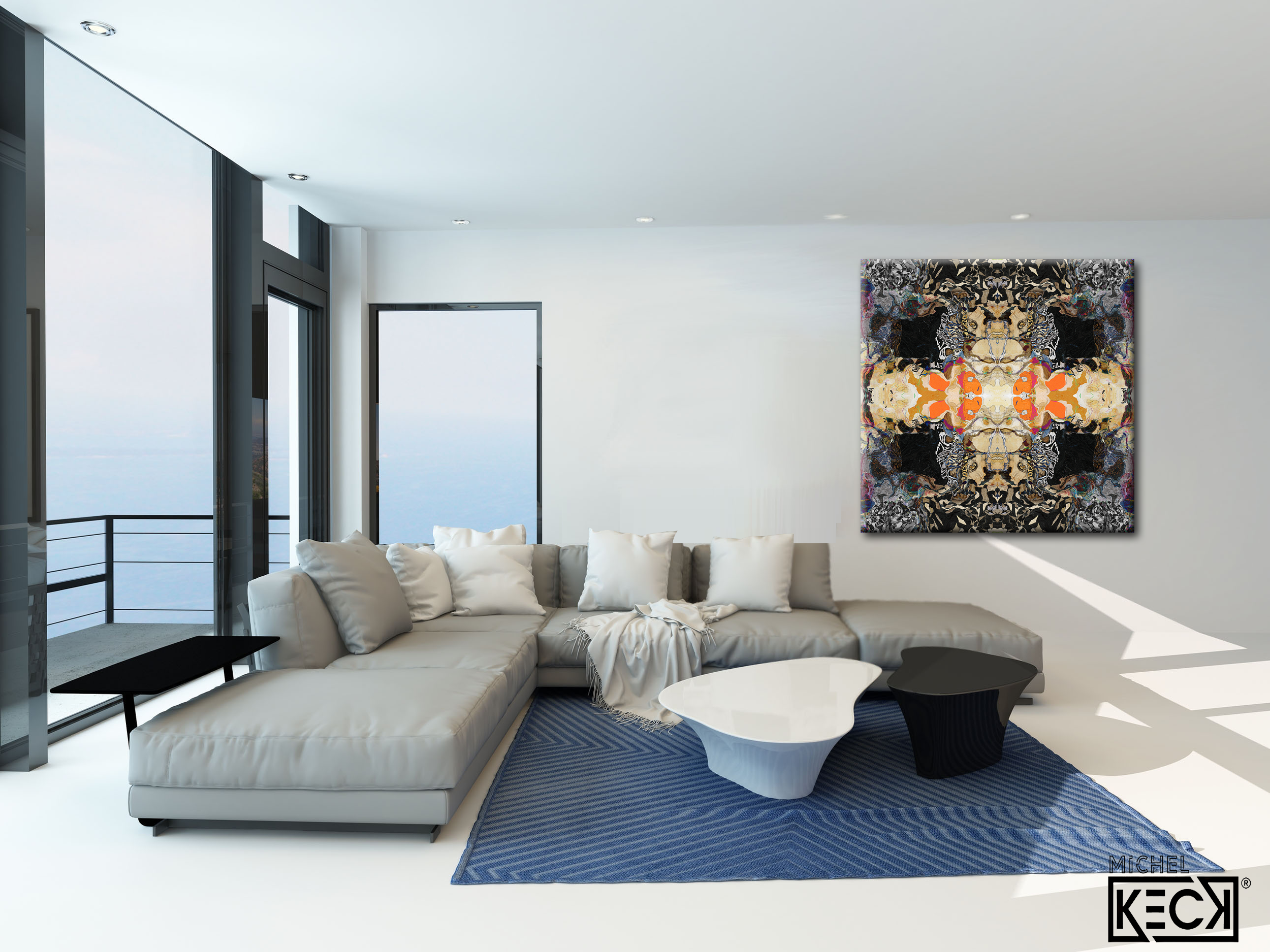 #DCRS1-50 <br> Echo Collection  <br> Abstract Art Canvas Print