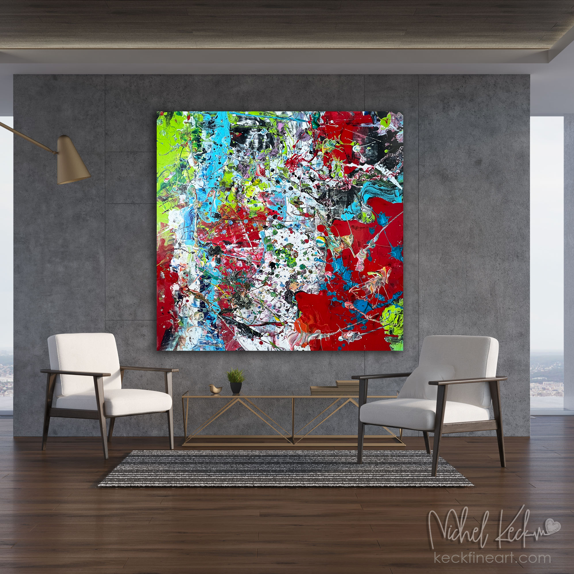 Original Abstract Art<br>Energy Painting<br> The Bigger They Are The Harder They Fall