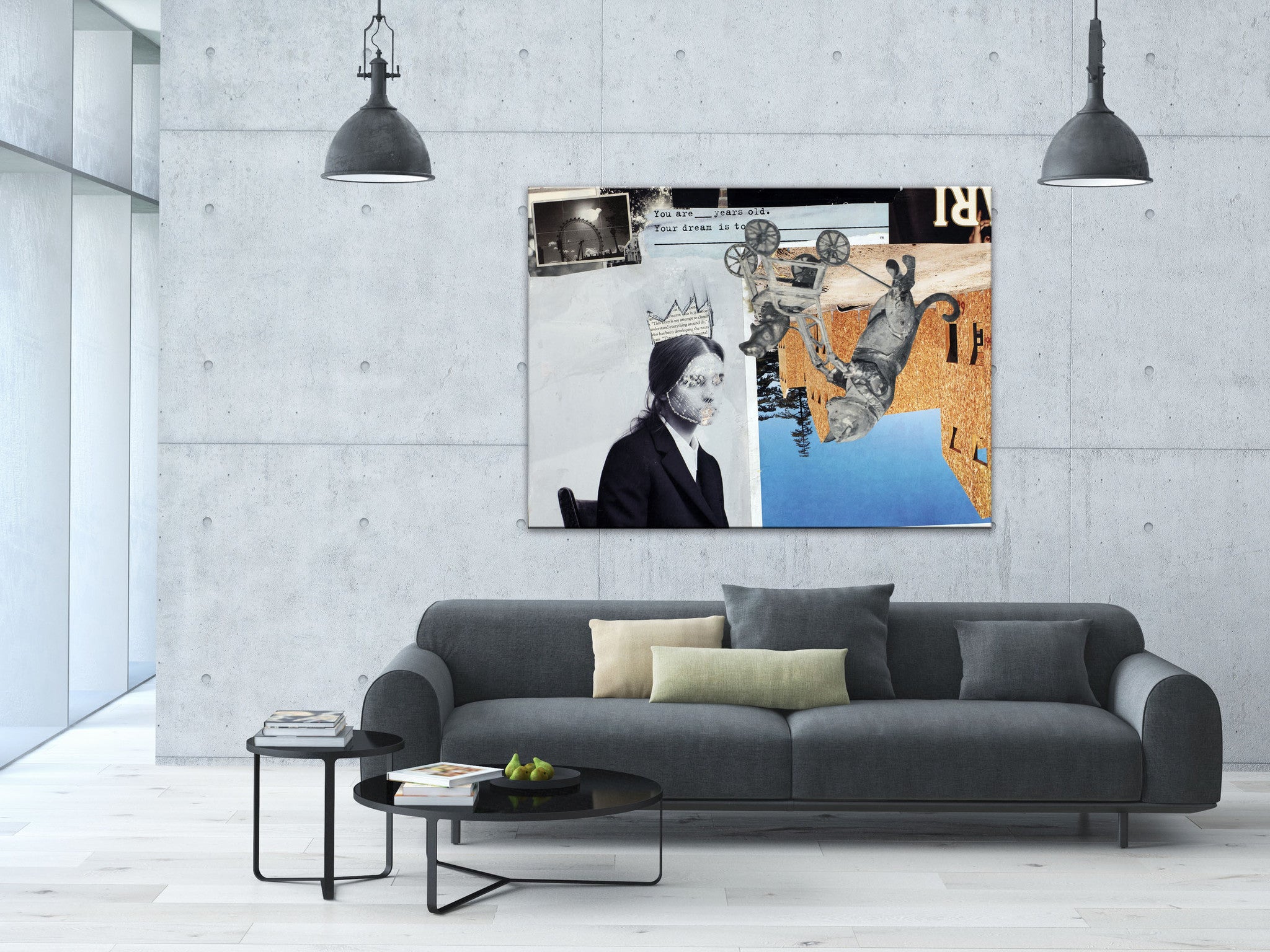 Collage Art Print<br>On Canvas<br>Title: Your Dream Is To...